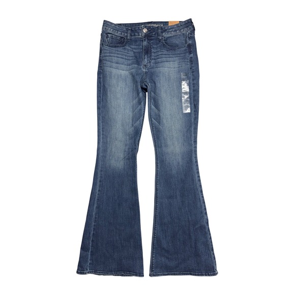 American Eagle Outfitters Denim - American Eagle Hi-Rise Artist Super Stretch Flare Jeans Blue 12 Long 8492-738